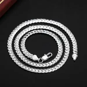 Premium Sterling Silver Link Chain - Versatile Everyday Necklace for Men & Women - Tarnish-Resistant Jewelry for Sensitive Skin