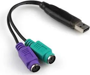 JAENFONG USB Male to 6Pin PS2 for PS/2 Female Extension Cable Y Splitter Adapter Connector Conversion cable for Keyboard Mouse Scanner (2PC)