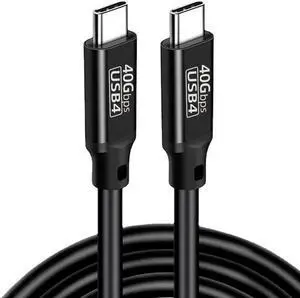 JAENFONG USB4 Cable Compatible with Thunderbolt 4, 240W USB C to USB C Cable, Support 8K Display 40Gbps Data Sync for Thunderbolt 4/3, all USB-C Devices [1.6FT]