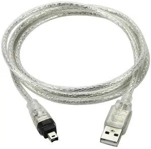 JAENFONG Only for DCR-TRV75E DV Firewire to USB Cable USB 2.0 to Firewire IEEE 1394 4Pin iLink Cable 4.92FT/1.5M