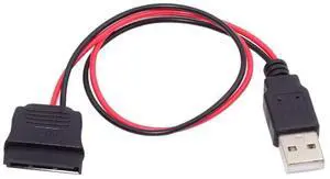 JAENFONG SATA 15Pin to USB 2.0 Power 5V 2A Cable for 2.5 inch SATA HDD SSD Disk Driver