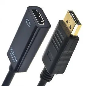 JAENFONG DisplayPort to HDMI Adapter,DP DisplayPort Male to HDMI 1.4 Female Display Monitor Converter 4K 2K 30hz Ultra HD Cable Adapter