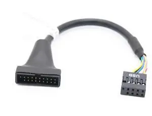 JAENFONG 20 Pin USB 3.0 Header Female to 9 Pin USB 2.0 Male/Female Adapter Converter Wire Data Cable for Desktop Computer PC Mainboard (Female to Female)