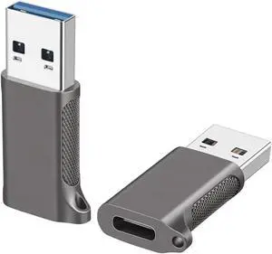 JAENFONG USB 3.2 Type C to USB-A Adapter Gen 2 Double Side 10Gbps USB C Female to USB Male Converter Support Data Transfer,C-Type Headerset Audio and Fast Charging USB-C Adapter - 1 Piece