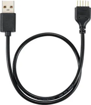 JAENFONG Motherboard USB 2.0 9-PIN to USB A Header Cable,USB 9PIN Header Extension Cable Adapter for USB Device