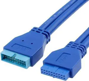 JAENFONG USB 3.0 Motherboard 20 Pin Header Extension Adapter Cable, USB 20-pin Connector Male to Female USB3 Extender Cable-1.64FT