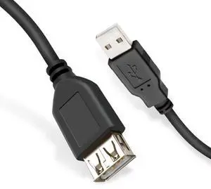 JAENFONG USB Extension Cable,USB 3.0 Extension Cable/USB 3 A-Male to A-Female Cable 0.3m/1FT  black