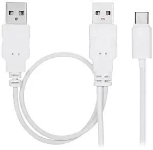 JAENFONG Cable USB 3.1 Type C USB-C to Dual A Male Extra Power Data Y Cable for Phone Hard Disk JAENFONG Cable USB 3.1 Type C USB-C to Dual A Male Extra Power Data Y Cable for Phone Hard Disk