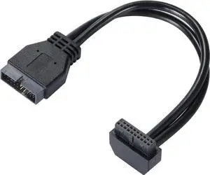 JAENFONG USB Extension Cable USB 3.0 Motherboard Front 19 Pin Male to Female Extension Cable High Speed Connection (The Interface Faces Outward)