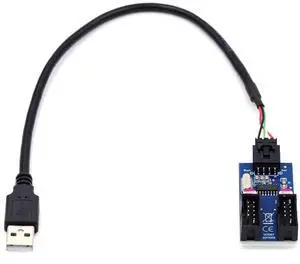 JAENFONG USB2.0 Motherboard Cable Type-A USB 2.0 Header 1 to 2 Female 10pin Extension Splitter Cable HUB Connector Adapter Port Multilier