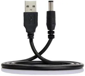 JAENFONG  Cable USB 2.0 A Type Male to 5.5 x 2.5mm DC 5V Power Plug Barrel Straight Connector Charge Cable 100cm