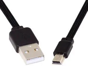 JAENFONG  13cm USB 2.0 Type-A Male to Mini 5Pin USB Male Data Flat Slim FPC Cable for FPV Disk Phone