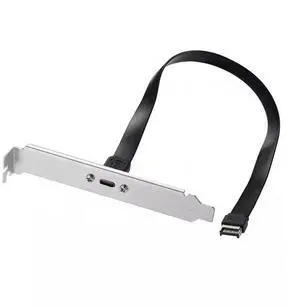 JAENFONG Cable USB 3.2 Type-E IDC 20Pin Front Panel Header to USB-C Type-C Female Extension Cable 20Gbps with Panel Mount Screw