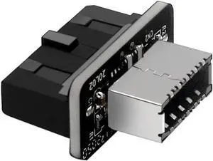 JAENFONG Motherboard Internal USB 3.0 20Pin/19P Header to Type-E A-Key USB 3.1 20 Pin Adapter for Type C Front Panel Chassis Bracket (Straight Type)
