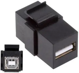 JAENFONG Adapter USB2.0 A Female to Type-B Female Extension Keystone Jack Coupler Adapter for Wall Plate Panel USB Cable