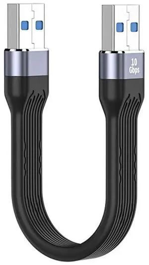 JAENFONG 10Gbps USB 3.1 Type A Male to USB3.0 Type A Male Extension Flat Slim FPC Data Cable 13cm for Laptop Desktop