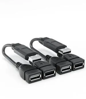 JAENFONG USB Cable, 2-Port USB 2.0 Male to Female Splitter, High-Speed Charging & Data Transfer for Laptop, Car, Mac, TV, PC, Xbox, HDD