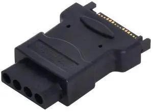 JAENFONG SATA to IDE 4pin Power Adapter 15Pin SATA Male to Molex IDE 4Pin Female Cable Adapter