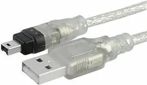 JAENFONG New 6ft 1.8m USB To Firewire IEEE 1394 4 Pin iLink Adapter Data Cable