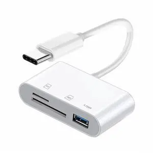 JAENFONG USB 2.0 Type C USB-C to TF Micro SD SDXC USB Female Card Reader Adapter Compatible with MAC Laptop Tablet Phone