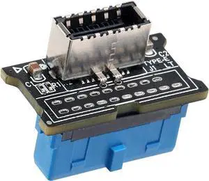 JAENFONG Computer Mainboard USB 3.0 Front 19PIN to 3.1 Type-C Front Panel Header Type-E Adapter 20 to 19 Pin Expansion Card