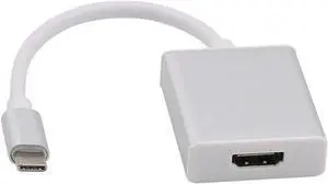 JAENFONG USB C TO HDMI Adapter - USB 3.1 Type C (USB-C) to HDMI 4K2K@30Hz Adapter (Thunderbolt 3), DP Alt Mode Converter w/ Aluminium Case for 2017 MacBook Pro/Samsung Galaxy S8 - Silver