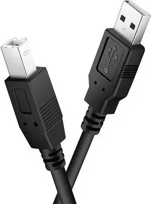 JAENFONG 6-Feet USB B MIDI Cable for Instruments, USB 2.0 Type A to Type B Printer Cable Cord Compatible with Piano, Midi Controller, Midi Keyboard, Audio Interface Recording, USB Microphone and More