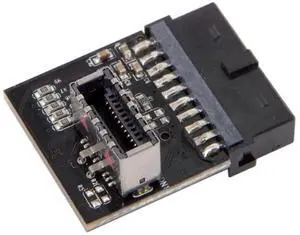 JAENFONG Type-E USB Header Adapter USB3.0 19pin 20pin Motherboard to USB3.1 Type-E 90 Degree Converter Front Chassis Type C Plug-in Port with EJ179V Chipset