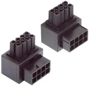 JAENFONG 2 Pack ATX 8Pin EPS 12V 90 Degree Angled CPU Power Connector Adapter
