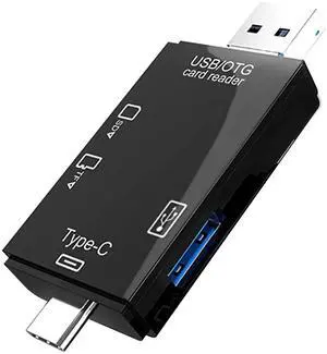JAENFONG Micro SD Card Reader Vszerda 3 in 1 Memory Card Reader USB 3.0 Multifunction Card Connector with OTG Function Supports CF/SD/SDHC/SCXC/MMC/MMC Micro, Etc
