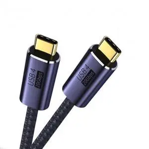 JAENFONG Cable USB4 USB-C 100W Type-C Male to Male Cable 20V 5A GEN2 20Gbps 100W Charging for Laptop Tablet Phone 3M JAENFONG Cable USB4 USB-C 100W Type-C Male to Male Cable 20V 5A GEN2 20Gbps 100W Charging for Laptop Tablet Phone 3M
