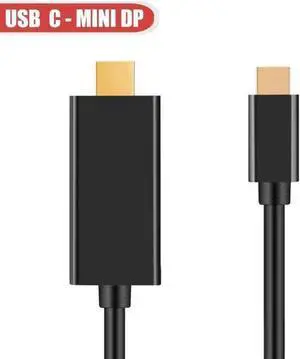 JAENFONG Type-C USB 3.1 C Thunderbolt to Mini DisplayPort DP 4K Adapter Cable for Macbook