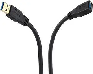 JAENFONG USB 3.0 Extension Cable 20 FT USB Extender Cable 20 FT Type A Male to A Female SuperSpeed Extension Cord (20FT Black)