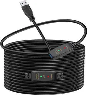 JAENFONG 16FT USB 3.0 Extension Cable,Active USB 3.0 Extension Cable A-Male to A-Female,USB 3.0 Extension Cord, 1 Extension chipsets Signal Booster ,Compatible with Oculus Quest 2 VR, Xbox, PS4 and Mo