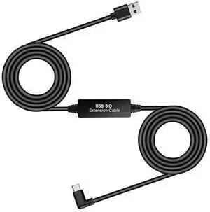 JAENFONG Quest Link Cable 16ft, Oculus Link Cable with Signal Booster, Streaming VR Game & Fast Charging USB C 3.0 Cable Compatible for Oculus Quest Headset and Gaming PC