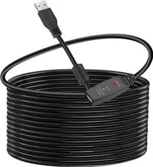 JAENFONG Vszerda USB 3.0 Extension Cable 33 FT, USB 3.0 Extender Male to Female Cord with Signal Booster Compatible with Oculus Quest 2, Rift Sensor, Steam VR, Gaming PC, Printer 33 ft.