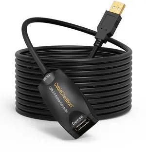 JAENFONG CableCreation Active USB 2.0 Extension Cord (16.4 FT), USB A Male to A Female Repeater Cable Compatible with Oculus Rift, Printer, Scanner, Keyboard, Game Console, Security Camera, Black, 5M JAENFONG CableCreation Active USB 2.0 Extension Cord (16.4 FT), USB A Male to A Female Repeater Cable Compatible with Oculus Rift, Printer, Scanner, Keyboard, Game Console, Security Camera, Black, 5M