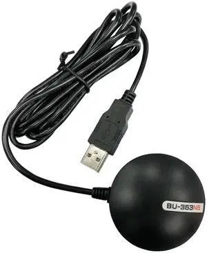 JAENFONG GlobalSat BU-353N5 USB GNSS Receiver, Black, Made in Taiwan