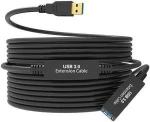JAENFONG 32Feet USB 3.0 Extension Cable,Type A-Male A-Female Extender Cord, With 2 Expansion Chipset Signal Boosters, Compatible With Oculus Quest 2 VR, Xbox, PS4,Webcam,Printer, Hard Drive,USB HUB Et