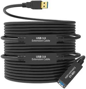 JAENFONG 75FT USB 3.0 Active Extension Cable, USB 3.0 Extension Cord A-Male to A-Female, With High-Speed Data Signal Amplifier, Compatible With Quest 3.VR,Rift.360 Kinect. Xbox,Webcam.PS4 HD Camera or