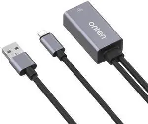 Lightning to RJ45 Ethernet Adapter, 100Mbps Wired Network Converter with USB Port, Compatible with iPhone/iPad for Stable Internet Connection