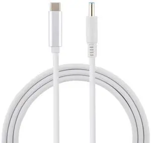 For HP USB-C / Type-C to 4.5 x 3.0mm Laptop Power Charging Cable, Cable Length: about 1.5m(White)