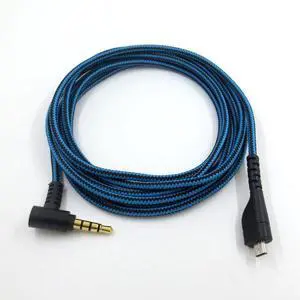 JAENFONG Straight Plug + Adapter Cable Gaming Headset Audio Cable for SteelSeries Arctis 3 / 5 / 7 C