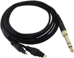 JAENFONG 2M Headphone Audio Cable for Sennheiser HD580 HD600 HD650 HD660S (Black)