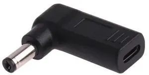 JAENFONG USB-C / Type-C Female to 5.5 x 2.1mm Male Plug Elbow Adapter Connector