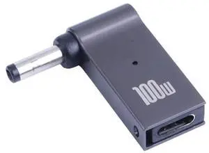 JAENFONG 100W USB-C / Type-C Female to DC 4.0x1.7mm Male Computer Charging Adapter for