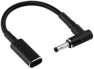JAENFONG PD 100W 18.5-20V 4.0 x 1.35mm Elbow to USB-C / Type-C Adapter Nylon Braid Cable