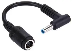 JAENFONG 4.5 x 3.0mm Bent Male to 7.4 x 5.0mm Female Interfaces Power Adapter Cable for Laptop Notebook, Length: 10cm