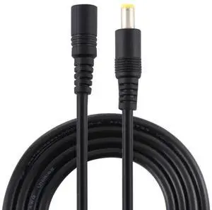 JAENFONG 8A 5.5 x 2.5mm Female to Male DC Power Extension Cable, Cable Length:1.5m 1.5m (Black)