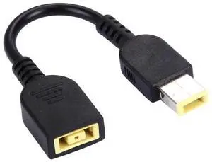 JAENFONG Big Square Female to Big Square (First Generation) Male Interfaces Power Adapter Cable for Laptop Notebook, Length: 10cm